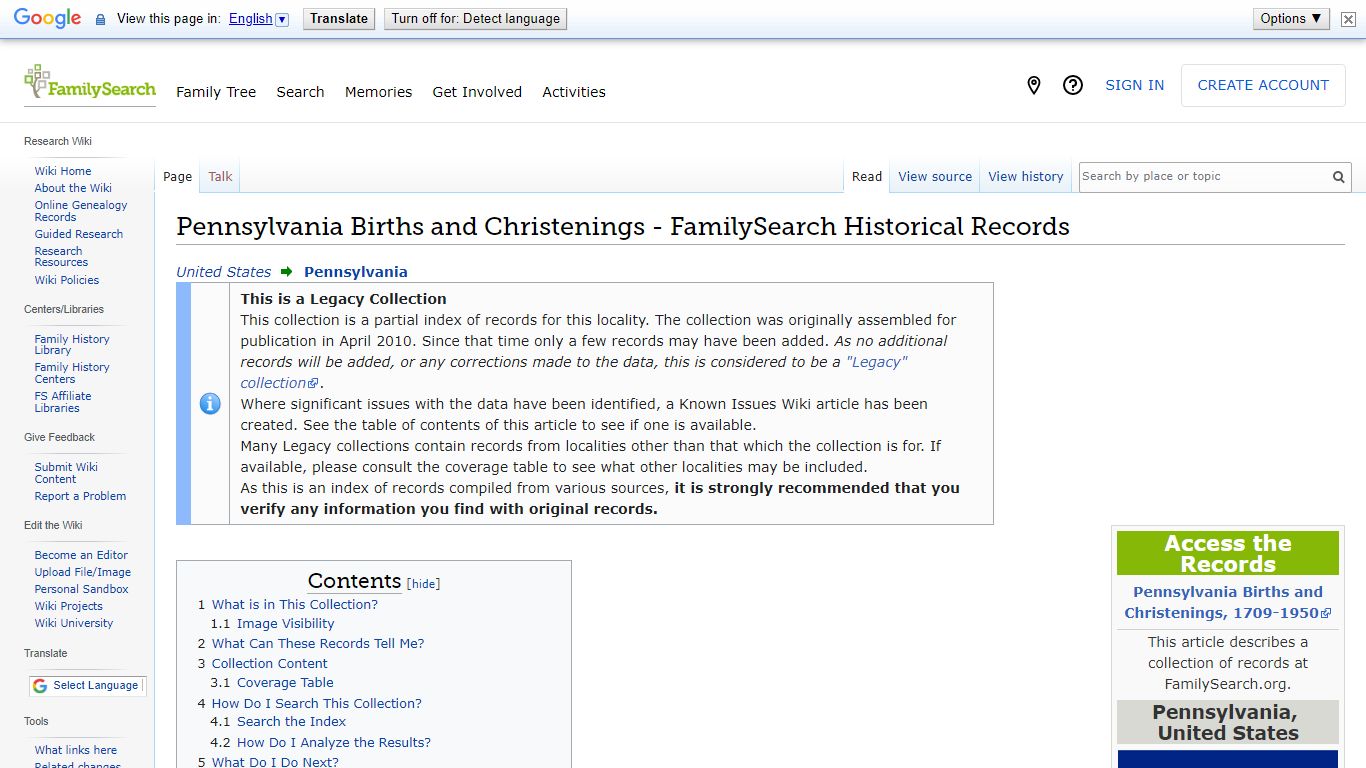 Pennsylvania Births and Christenings - FamilySearch Historical Records